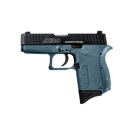 Picture of Diamondback DB9 Gen4 Jesse James Micro-Compact Frame 9mm Luger 6+1 3.10" Black Nitride Stainless Steel Barrel & Serrated Slide, Civil Defense Blue Cerakote Polymer Frame w/Beavertail DB0200P251