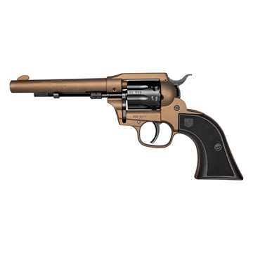 Picture of Diamondback Firearms Sidekick, Double Action/Single Action, Metal Frame Revolver, 22 LR/22 WMR, 5.5" Barrel, Zinc, Cerakote Finish, Midnight Bronze, Black Cylinder, Checkered Glass Filled Nylon Grips, Blade Front Sight, Integral Rear Sight, 9 Rounds DB053CA071