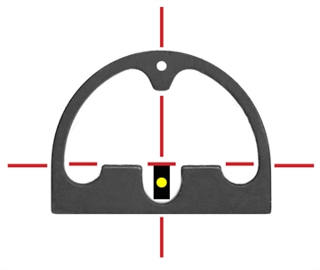 Picture of DIAMONDHEAD SIGHTS HOLE SHOT GLOCK 17 19 22 23 ETC REAR YELLOW INDICATOR 2 TRITIUM DOTS FRONT POST 859901005375