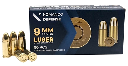 Picture of Dickinson LLC 9mm 115gr Full Metal Jacket 50 Per Box/20 Case BRASS/STL