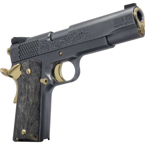 Picture of Dickinson LLC DKSN45TBP Adam 1911 Titan Full Size 45 ACP 8+1 5" Black Barrel, Steel B Serrations Slide, Steel Frame w/Beavertail