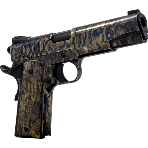 Picture of Dickinson LLC DKSN9FS Adam 1911 Fireball Full Size 9mm Luger 9+1 4.37" Steel Serrated Slide, Steel Frame w/Beavertail
