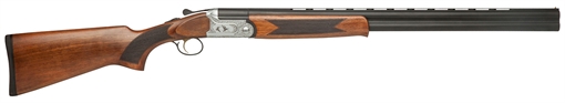 Picture of Dickinson LLC Green Wing 12 Gauge 2rd 3" 26" Matte Black Vent Rib Barrel, Engraved Steel Receiver w/Satin Silver Metal Finish, Bead Front Sight, Wood Stock & Ejector GW12W26P