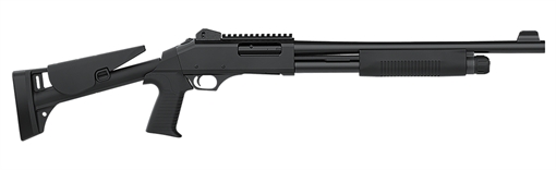 Picture of Dickinson LLC Tac-4 ST 12 Gauge Pump 3" 5+1 Black Steel Barrel, Matte Black Picatinny Rail Receiver, Adj Comb Synthetic Stock, Black Polymer Grip TAC4ST