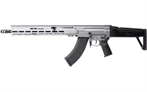 Picture of CMMG DISSENT MK47, Semi-automatic Rifle, 7.62X39mm, 16.1" Medium Taper Threaded Barrel, ZEROED 308 Muzzle Brake, Cerakote Finish, Tungsten, Free Float M-LOK Handguard, DISSENT Side Folding Stock, Manual Safety, 30 Rounds, 2 Magazines 86AD60B-TNG 86AD60BTNG