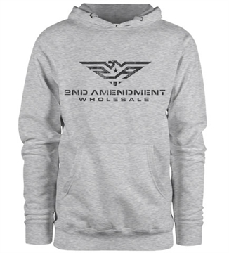 Picture of Distressed 2AW Logo Pullover Hoodie-2XL-Grey Heather DIS2AWLOGOHOOD-2XL-Grey Heather