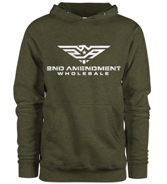 Picture of Distressed 2AW Logo Pullover Hoodie-3XL-Army Heather DIS2AWLOGOHOOD-3XL-Army Heather