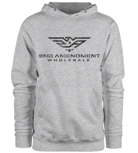 Picture of Distressed 2AW Logo Pullover Hoodie-L-Grey Heather DIS2AWLOGOHOOD-L-Grey Heather