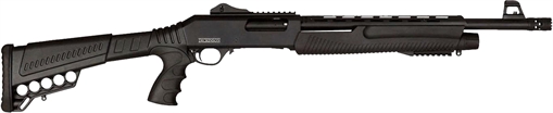 Picture of Dickinson LLC Commando 12 Gauge Pump 3" 5+1 18.50" Black Vent Rib Barrel, Picatinny Rail Receiver, Black Fixed w/Pistol Grip & Shell Carrier Synthetic Stock, Polymer Grip XX3D