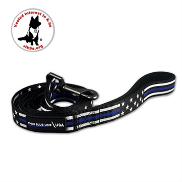 Picture of Thin Blue Line Dog Leash, Thin Blue Line Stars & Stripes TBL-AM-LEASH