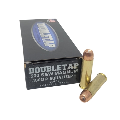 Picture of Double Tap 500 Equalizer Handgun Ammunition .500 S&W 455gr HP 1801 fps 20/ct 500455EQ