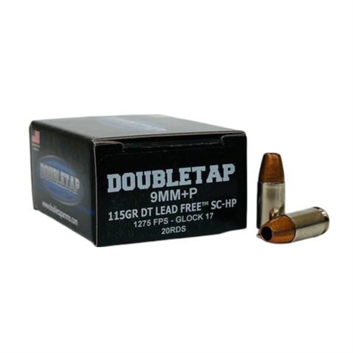 Picture of Double Tap DT Lead Free Handgun Ammunition 9mm(+P) 124gr SCHP1250 fps 20/cts 9MM124X
