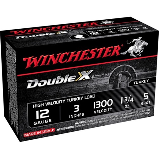 Picture of Winchester Ammunition Double X High Velocity, Turkey, 12 Gauge, 3", #5, 1.75oz, Shotshell, 10 Round Box STH1235