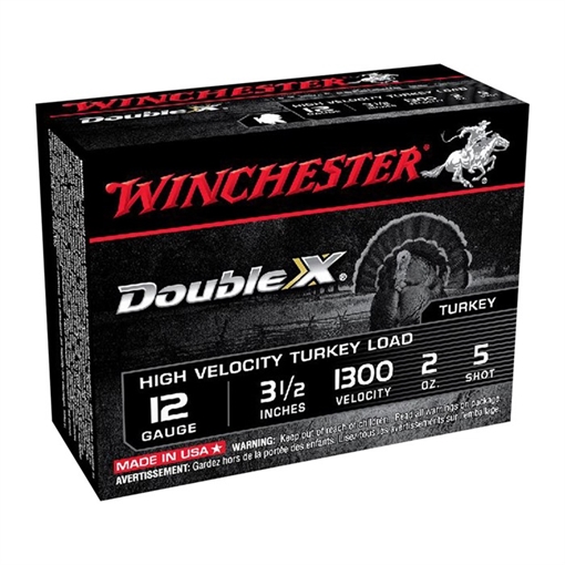 Picture of Winchester Ammunition Double X High Velocity, Turkey, 12 Gauge, 3.5", #5, 2oz, Shotshell, 10 Round Box STH12355
