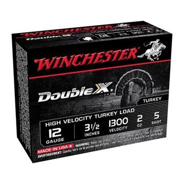 Picture of Winchester Ammunition Double X High Velocity, Turkey, 12 Gauge, 3.5", #5, 2oz, Shotshell, 10 Round Box STH12355