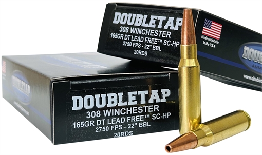 Picture of DoubleTap Ammunition 308Win 165gr Lead Free Hollow Point 20 Per Box/25 Case 308W165X