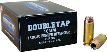 Picture of DOUBLETAP DEFENSE 10MM 180GR JHP BONDED DEFENSE 20RD 50BX/CS 10MM180BD20 091037281012