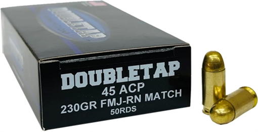 Picture of DOUBLETAP DEFENSE 45ACP 230GR FMJ-RN MATCH 50RD 20BX/CS 45A230T50 013964483581