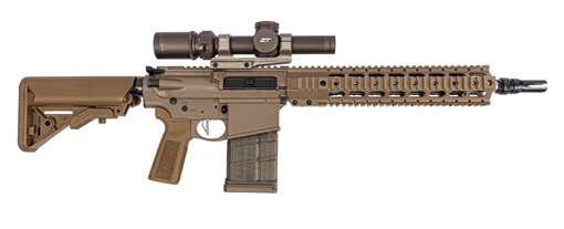 Picture of DPMS DR-10 308 P/W QUAD RAIL FPT PDE B5 13.7IN BARREL W/ PINNED AND WELDED SUPPRESSOR READY HUB 20RD CAMFOUR EXCLUSIVE DP51655231410 DP51655231410 DP10FDE