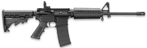 Picture of DPMS LCAR RIA 223 REM 16IN BBL F MARK FRNT MBUS REAR SGT BLACK MIL SPEC M4 STK A3 UPR 30RD MAG A2 60140
