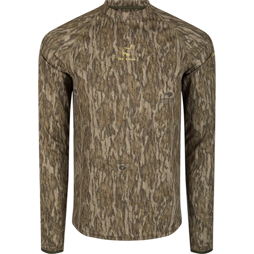Picture of Drake Waterfowl Drake Ol' Tom Mens Early Bird LS Performance Crew MO Bottomland XLarge OT0009-006-4 659601352669