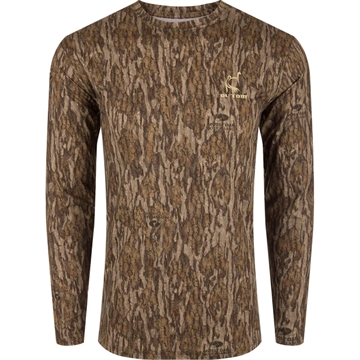 Picture of Drake Waterfowl Drake Ol' Tom Performance Crew Camo Print LS MO Bottomland XLarge OT1505-006-4 659601353413