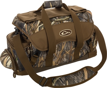 Picture of Drake Waterfowl Blind Bag Refuge Mossy Oak Bottomland Heavy Duty Nylon Extra Large Duffle Bag Zipper Closure DA2030022