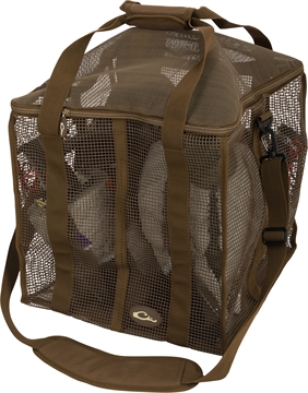 Picture of Drake Waterfowl DA370004M Decoy Bag Floater 4 Slot Motion Brown Vinyl-Coated Mesh DA3700BRN04M