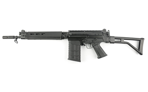 Picture of DS Arms SA58, Range Ready, Semi-automatic Rifle, 7.62NATO, 16" Barrel, Matte Finish, Black, PARA Folding Stock, Adjustable Sights, 20 Rounds, 1 Magazine SA5816CP-RRC-A