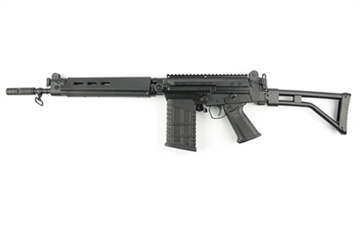 Picture of DS Arms SA58, Range Ready, Semi-automatic Rifle, 7.62NATO, 16" Barrel, Matte Finish, Black, PARA Folding Stock, Adjustable Sights, 20 Rounds, 1 Magazine SA5816CP-RRC-A