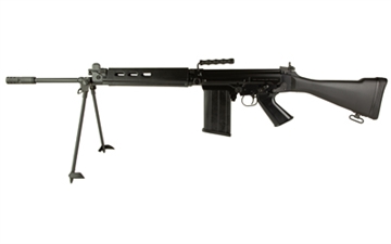 Picture of DS Arms SA58, Semi-automatic Rifle, 7.62NATO, 21" Barrel, Matte Finish, Black, Fixed Synthetic Stock, Heavy Duty Carry Handle, Folding Bipod, 20 Rounds, 1 Magazine SA5821S-V2-A