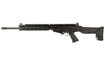 Picture of DS Arms SA58, Improved Battle Carbine, Semi-automatic Rifle, 308 Winchester/762NATO, 18" Barrel, Duracoat Matte Finish, Black, Adjustable B.R.S. Folding Battle Rifle Stock, Adjustable Sights, 20 Rounds, 1 Magazine SA5818-IBR-A
