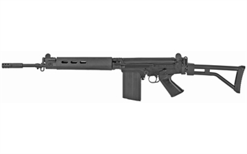 Picture of DS Arms SA 58 Carbine Para, Semi-automatic Rifle, 308 Winchester, 18" Barrel, Matte Finish, Black, Folding Adjustable Sights, 20 Round, 1 Magazine SA5818CP-A