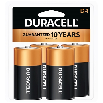 Picture of Duracell Duracell Coppertop Batteries D 4 pk. 041333430010
