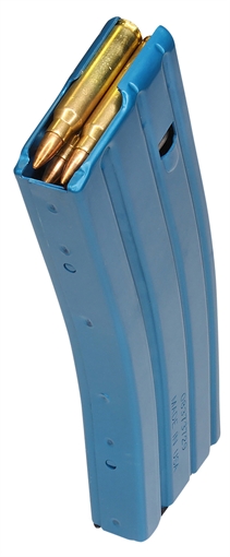 Picture of DURAMAG Magazine, 223 Remington/556NATO/300 Blackout, 20 Rounds, Fits AR-15, Black AGF Follower, Aluminum, Blue 2023005175CPD