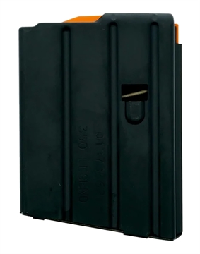 Picture of DURAMAG Magazine, 350 Legend, 5 Rounds, Fits AR Rifles, Stainless Steel, Orange AGF Follower, Black 5X35041178CPD