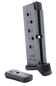 Picture of C-Products Handgun Magazine Ruger LCP1 & Ruger LCP2 .380 ACP High Gloss Black Carbon Steel 6/rd 6X38141205RCPD
