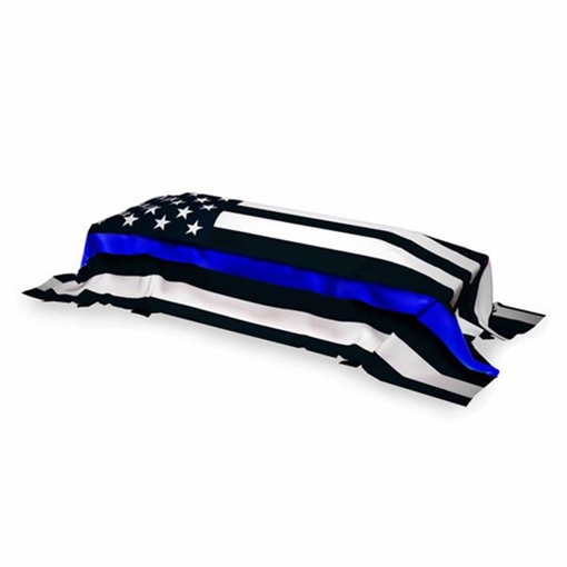 Picture of Thin Blue Line Durasleek Thin Blue Line American Flag, Sewn & Embroidered DB-AMERICAN-5X95