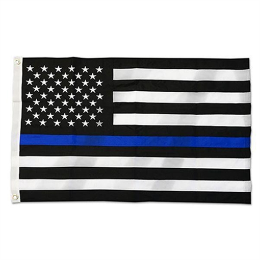 Picture of Thin Blue Line Durasleek Thin Blue Line American Flag, Sewn & Embroidered DB-AMERICAN-2X3