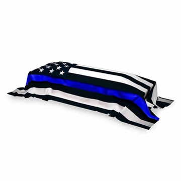 Picture of Thin Blue Line Durasleek Thin Blue Line American Flag, Sewn & Embroidered DB-AMERICAN-5X95