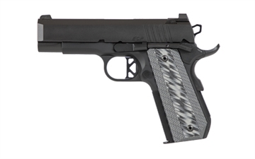 Picture of Dan Wesson ECP, Semi-automatic, 1911, Commander Size, 45 ACP, 4" Bull Barrel, Bobtail Aluminum Frame, G10 Grips, Thumb Safety, Brass Bead Front Sight, U-Notch Rear Sight, Matte Finish, Black, 8 Rounds, 2 Magazines 01883