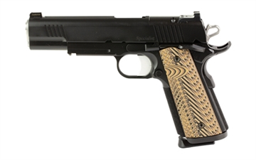 Picture of Dan Wesson Specialist, 1911, Semi-automatic, Metal Frame Pistol, 9MM, 5" Barrel, Stainless Steel, Matte Duty Finish, Black, G10 Grips, Night Sights, Ambidextrous Thumb Safety, 10 Rounds, 2 Magazines, Optics-Ready, Light Rail, Magwell 01796