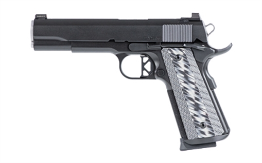 Picture of Dan Wesson Valor 45 ACP 8+1 5" Stainless Steel Barrel, Black Duty Serrated Stainless Steel Slide & Frame w/Picatinny Rail & Beavertail, Gray G10 Grip, Ambidextrous 01823