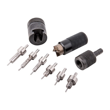 Picture of Lyman E-ZEE Trimmer Handgun Set & Pilots for 9mm .38 Spl .357 .40 S&W .44 Mag & 45 ACP 7821892