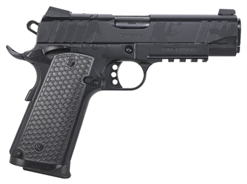 Picture of Girsan MC1911 C Influencer Compact 10mm Auto 9+1 4.40" Black Steel Barrel, Black Camo Optic Ready/Serrated Steel Slide & Frame w/Picatinny Rail & Beavertail, Black Polymer Grip 391155