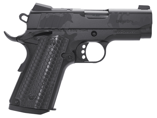 Picture of Girsan MC1911 SC Influencer Sub-Compact 45 ACP 6+1 3.40" Black Steel Barrel, Black Camo Optic Ready/Serrated Steel Slide & Frame w/Picatinny Rail & Beavertail, Black Polymer Grip 391151