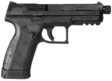 Picture of Girsan MC9 Disrupter, Striker Fired, Semi-automatic, Polymer Framed Pistol, 9MM, 4.6" Threaded Barrel, Optics Ready Slide, Camo Finish, Black, Interchangeable Back Straps, 17 Rounds, 1 Magazine 390360