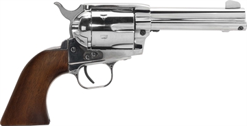 Picture of European American Armory Bounty Hunter, Single Action Army, 357 Magnum, 4.5" Barrel, Steel Frame, Nickel Finish, Walnut Grips, Fixed Sights, 6 Rounds 770070 741566103353