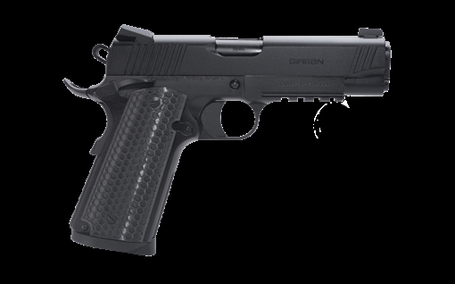 Picture of Girsan MC1911C Untouchable, 1911, Semi-Automatic, Metal Frame Pistol, Commander Size, 9MM, 4.4" Barrel, Steel, Black, G10 Grips, 3-Dot Sights, Ambidextrous Safety, 9 Rounds, 1 Magazine 392075