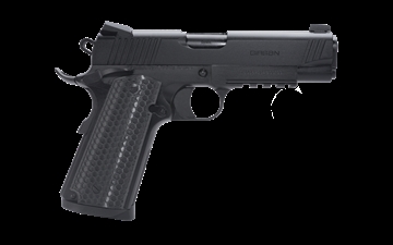 Picture of Girsan MC1911C Untouchable, 1911, Semi-Automatic, Metal Frame Pistol, Commander Size, 9MM, 4.4" Barrel, Steel, Black, G10 Grips, 3-Dot Sights, Ambidextrous Safety, 9 Rounds, 1 Magazine 392075